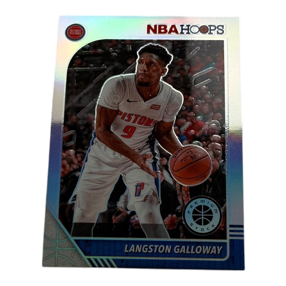 2019-20 Panini NBA Hoops Premium Stock Langston Galloway Silver Prizm Holo No 56